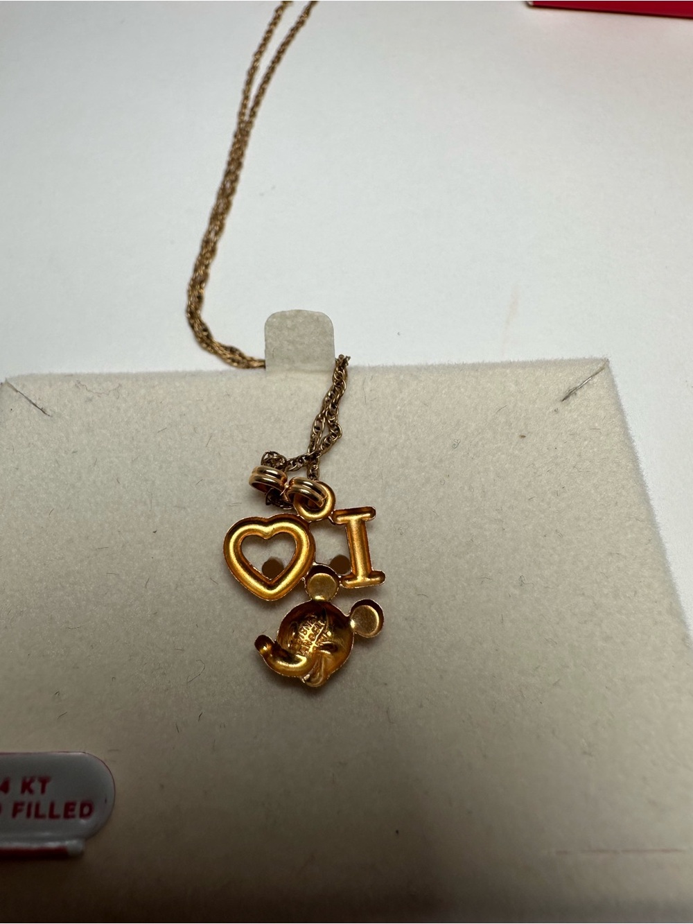 Disney Gold-Filled 'I ❤ Mickey' Pendant Necklace - Gold - Picture 4 of 7